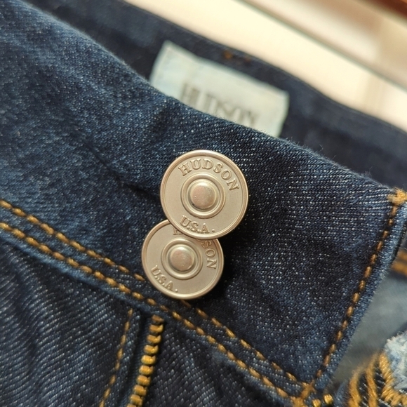 Hudson Collin Classic Low Rise Dark Wash Flap Pocket Denim Skinny Jeans 26 - Picture 11 of 16